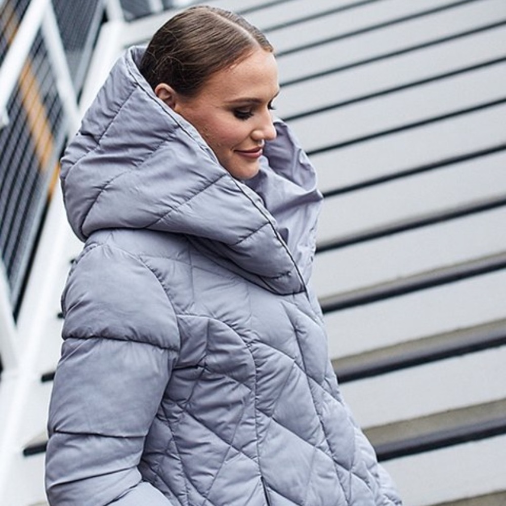 Quilted Hooded Layered Puffer Coat